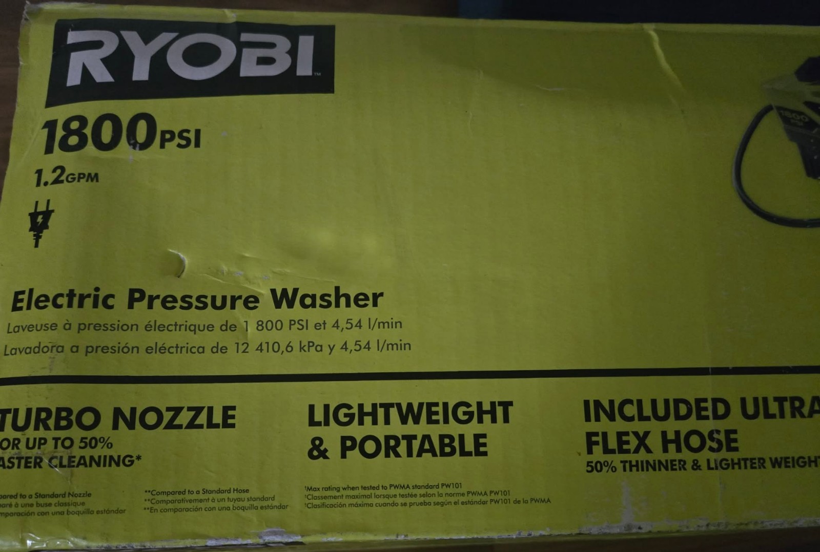 Ryobi Premium Electric Pressure Washer 1800 PSI RY141802VNM NEW