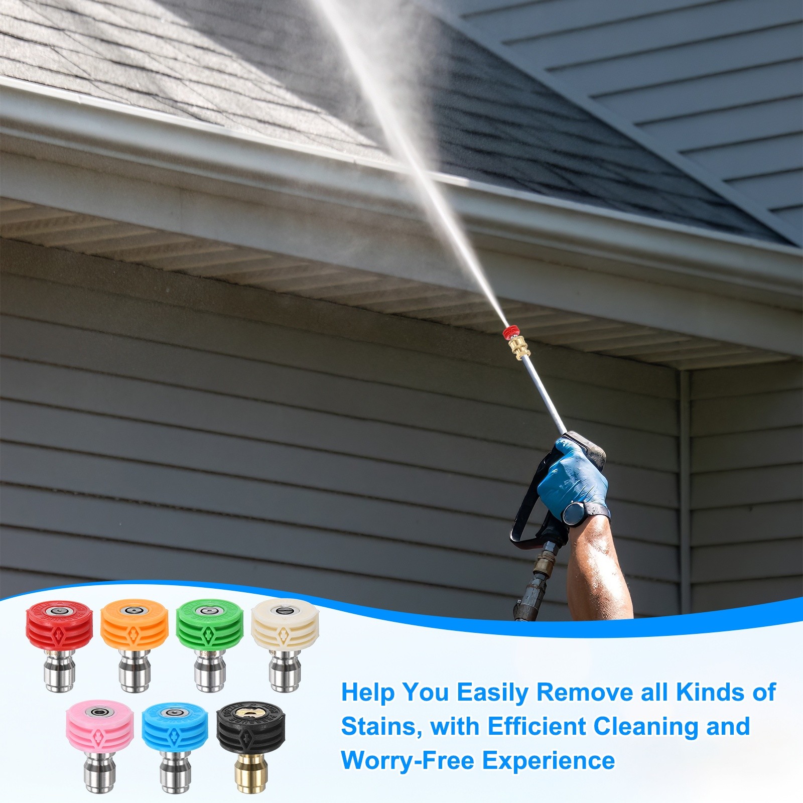 7-Pack Orifice 4.0 Pressure Washer Nozzle Tips [Multicolor]