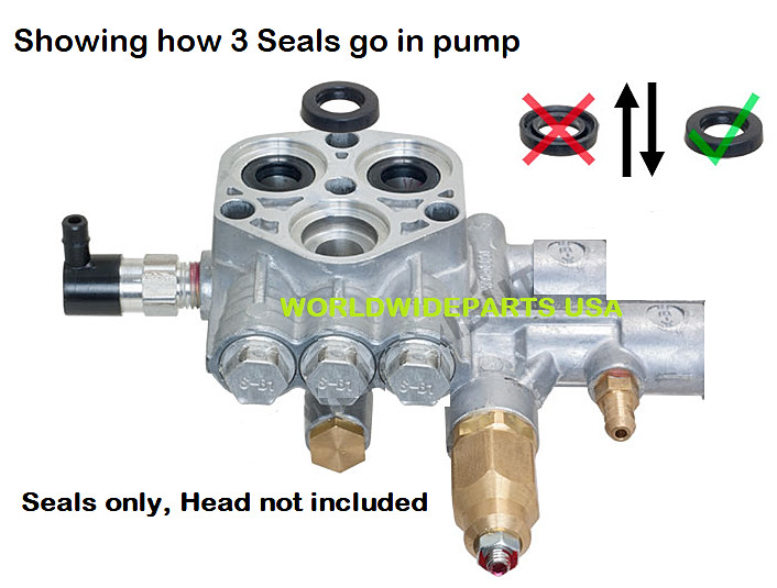 GENERAC 0H95650113 Power Washer Pump Seal Kit Generac 0059870 005987R0 005987