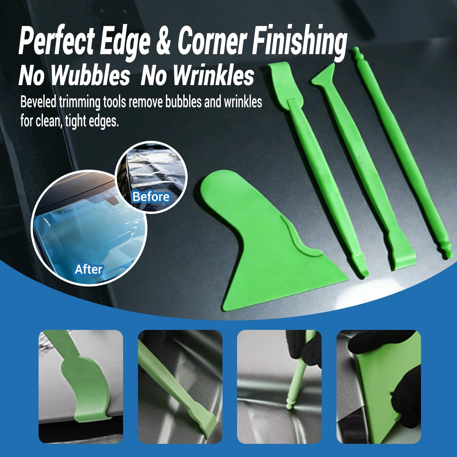 AZY Auto Body Tools Set 11PCS – Flexible Bondo Spreader for Car…