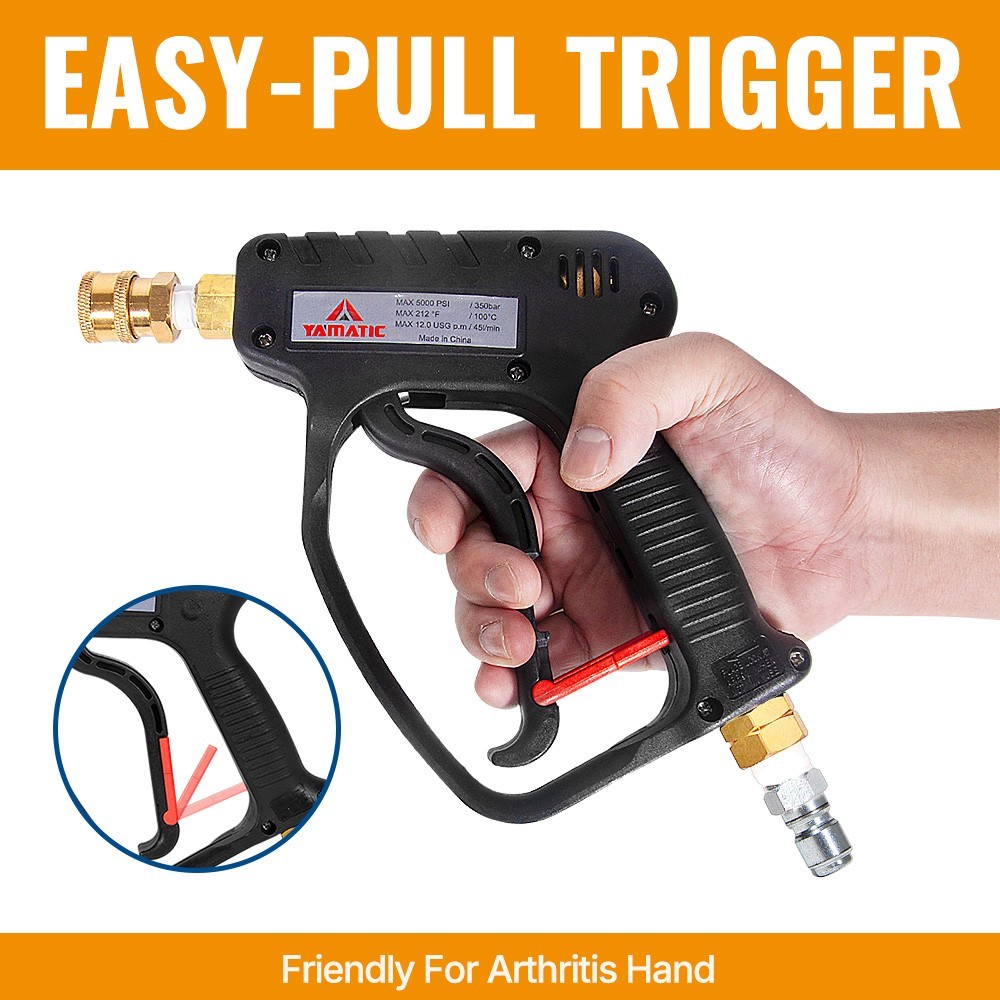YAMATIC Pressure Washer Gun 5000 PSI Power Washer Extension Wand Trigger Handle
