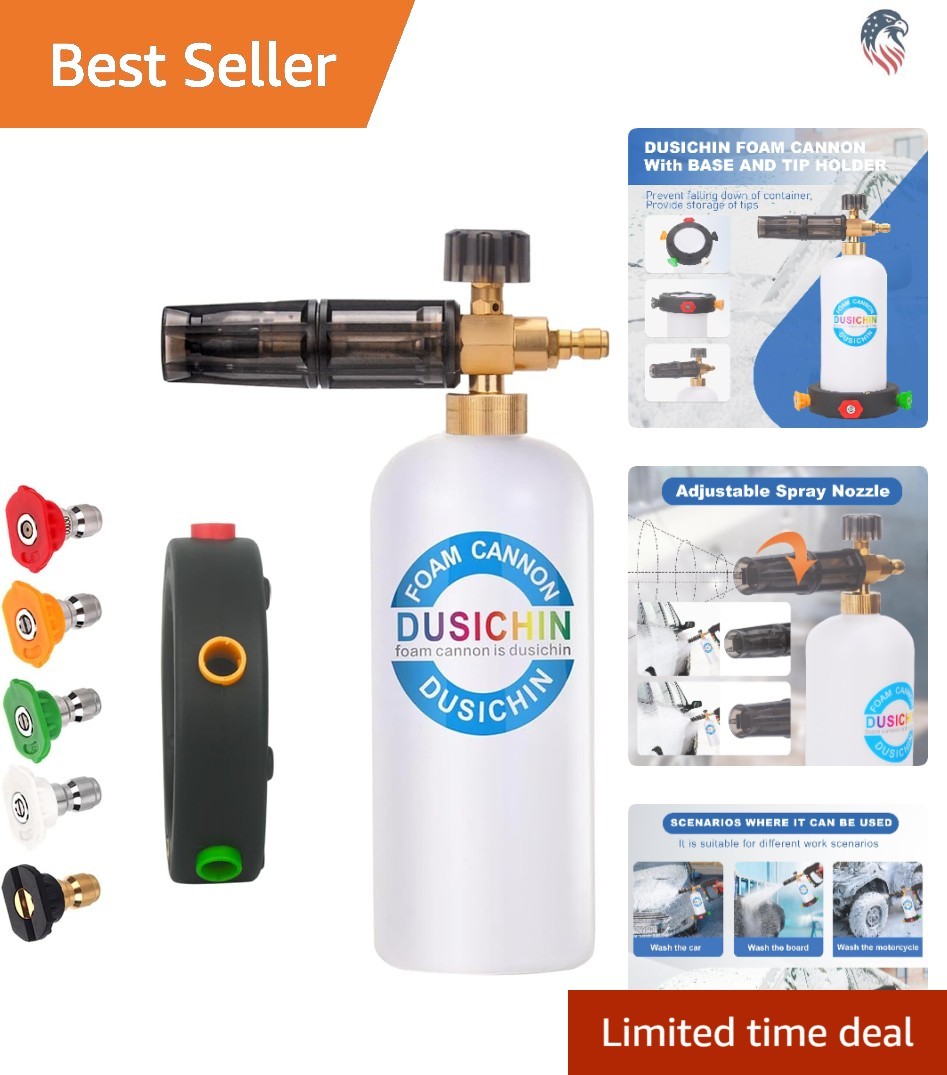 SFL-001 Foam Cannon with Brass Connectors for Pressure Washers 3000 PSI