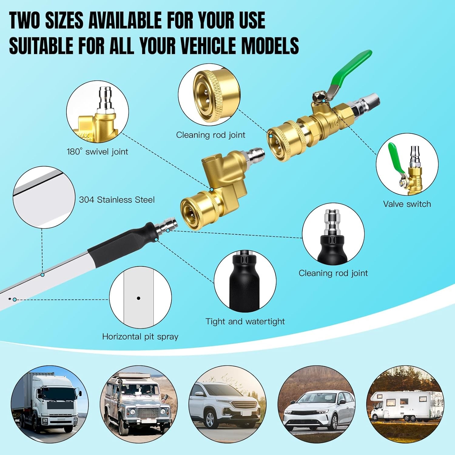 Radiator Cleaning Wand 24 Inch 4500 PSI Dual Use Water Air