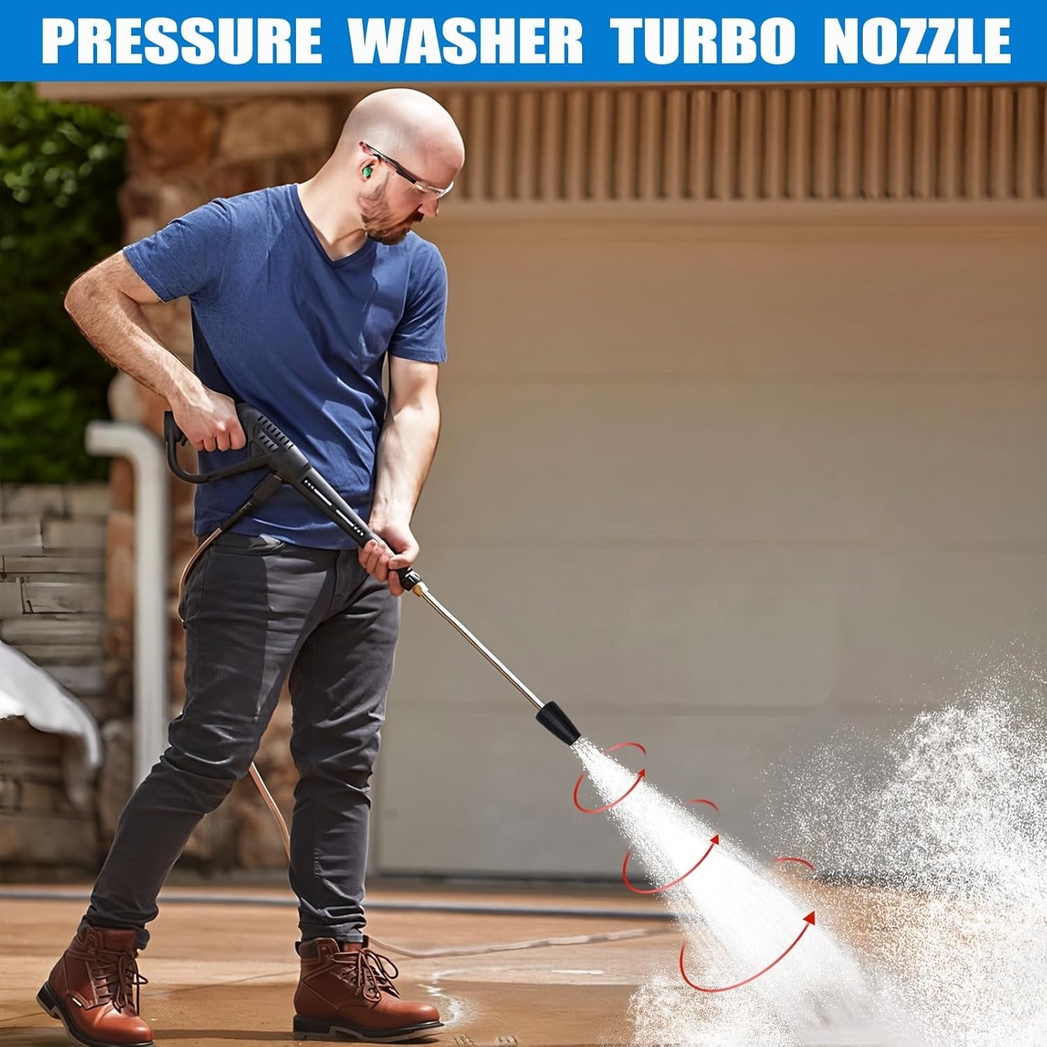 Efficient Pressure Washer Spray Nozzle Set – 4000 PSI, Quick Connect, 5 Tips