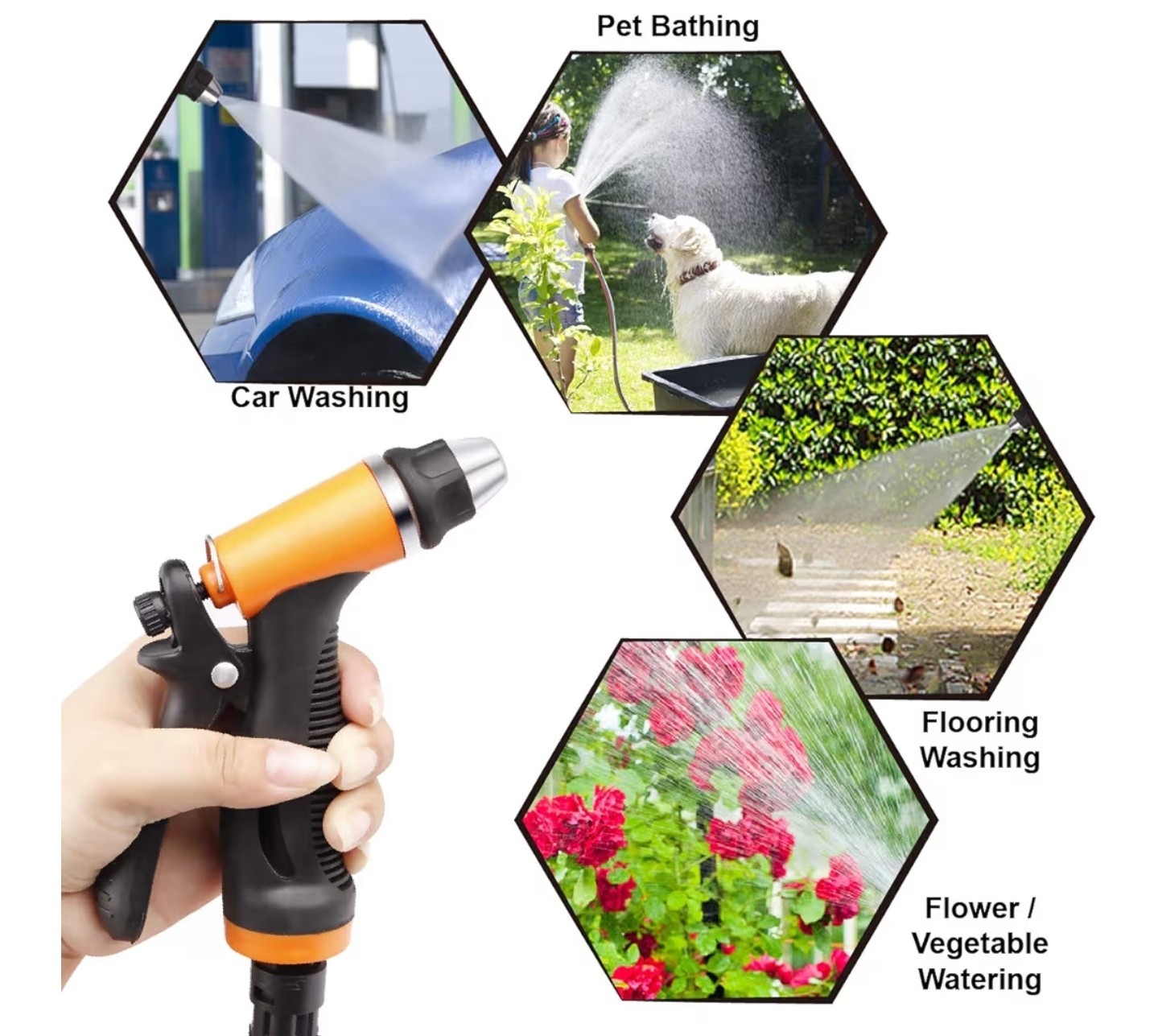 Portable 12V 160psi Pressure Washing Kit w/ Hoses,Pump,Sprayer for Marine,Car,