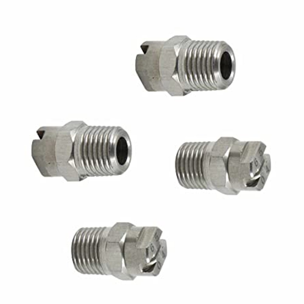Pressure Washer Fan Nozzle 65 Deg 304 SS Construction 4pcs 1.3mm Orifice