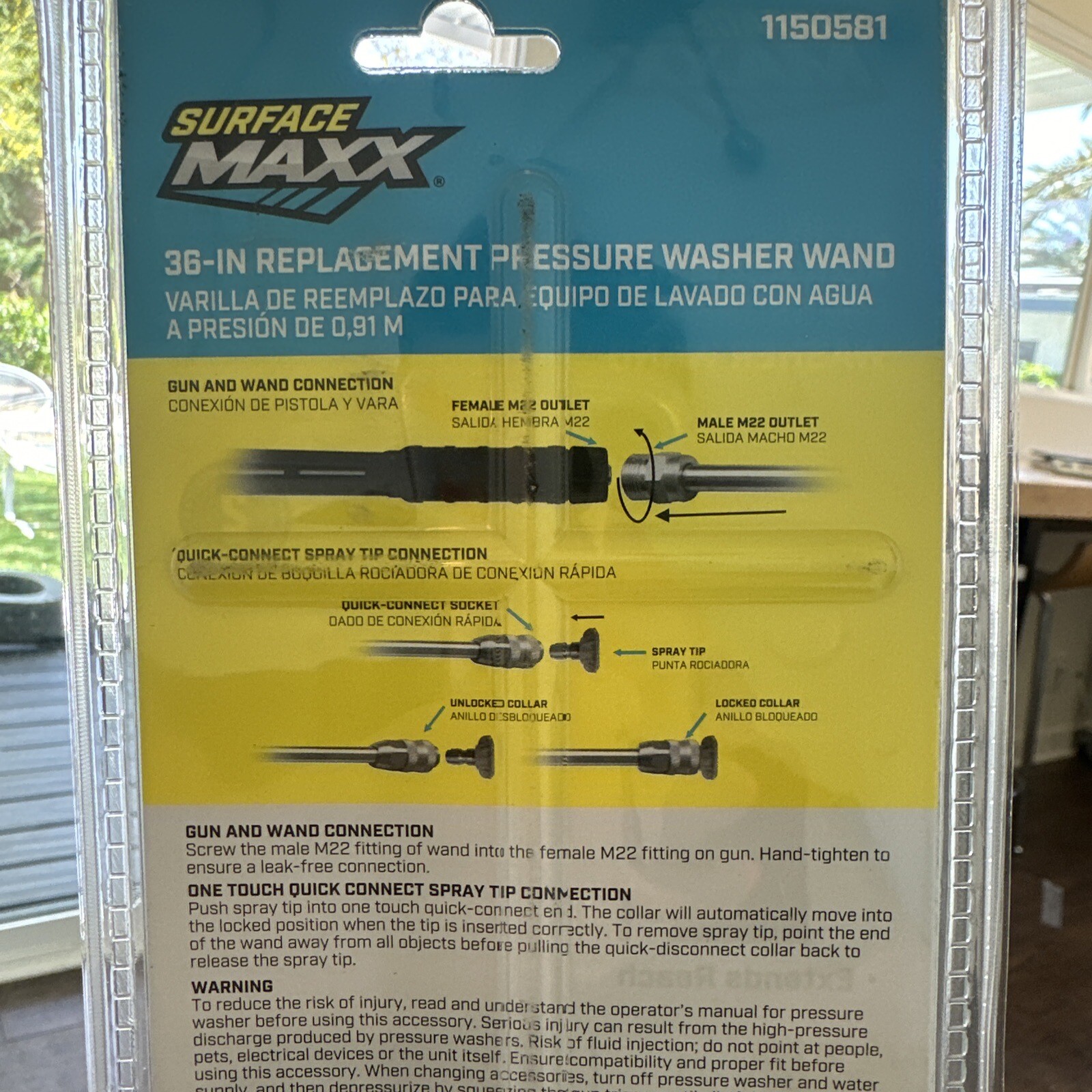 SurfaceMaxx 3-ft 4500 PSI Steel Pressure Washer Spray Wand Fast Shipping New !
