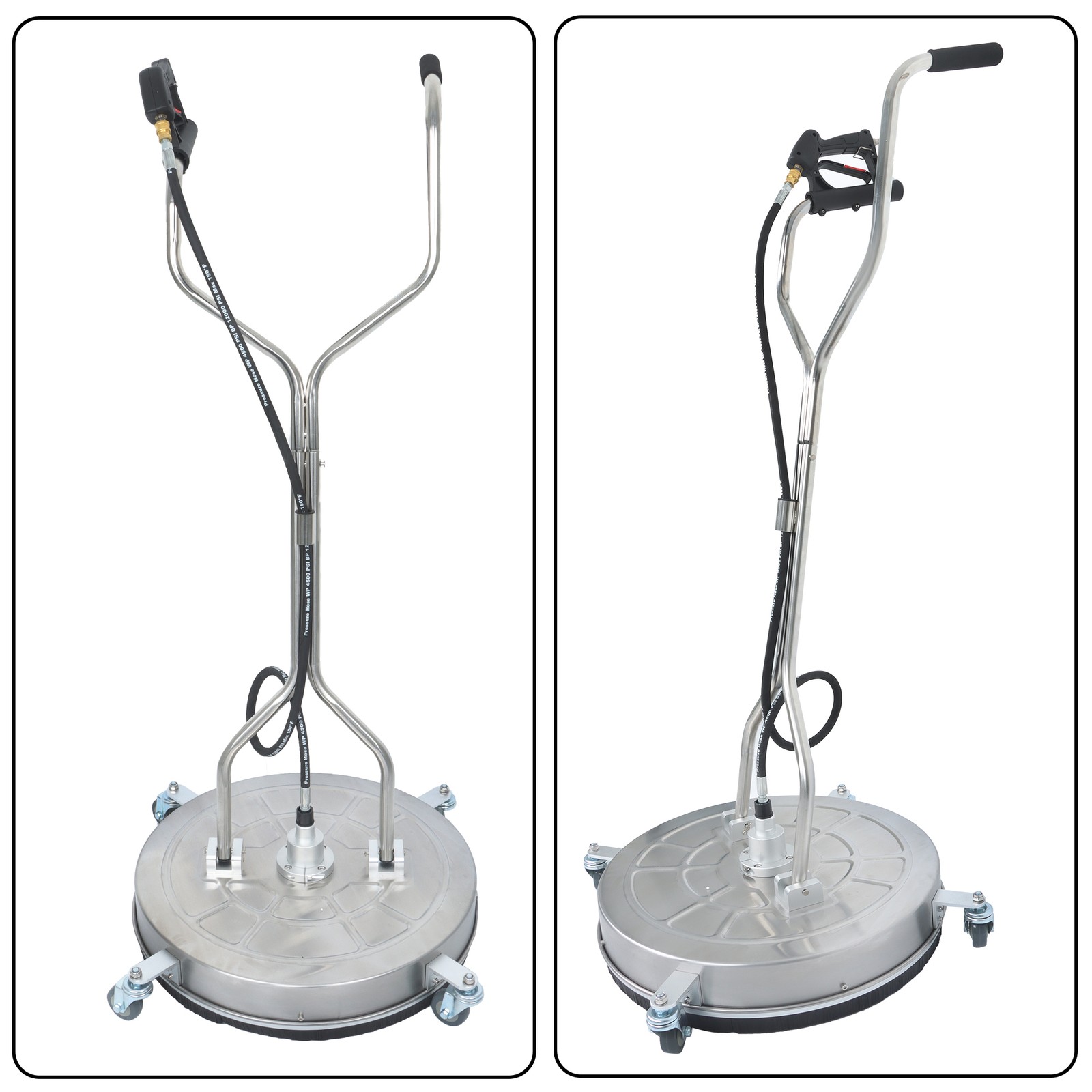 24″ Pressure Washer Surface Cleaner w/ Handles & Wheels Quick Connect New