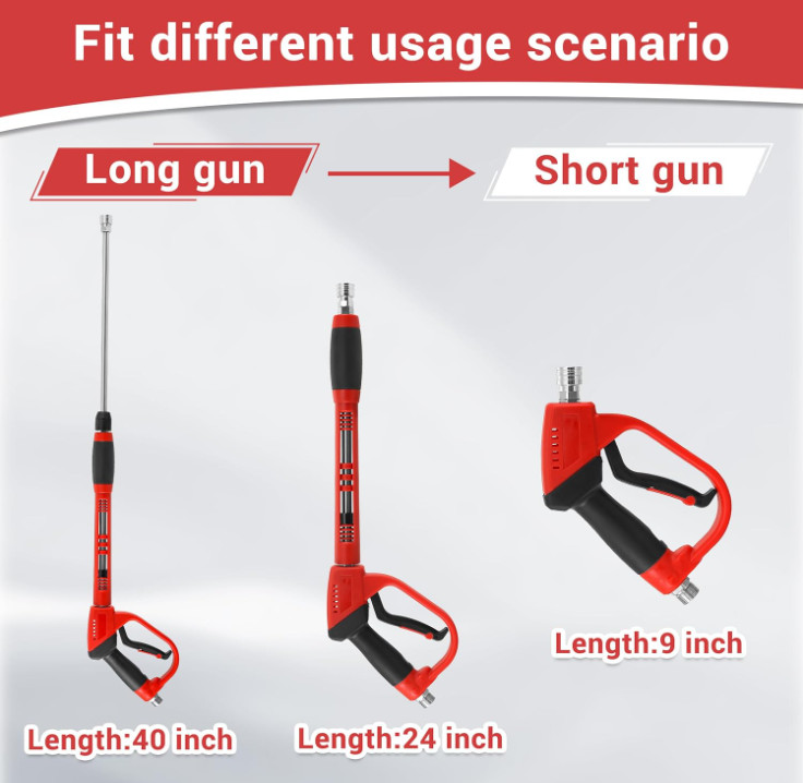 Kit pistola hidrolavadora manguera 50FT lanza 5 boquillas 3600PSI, Nuevo