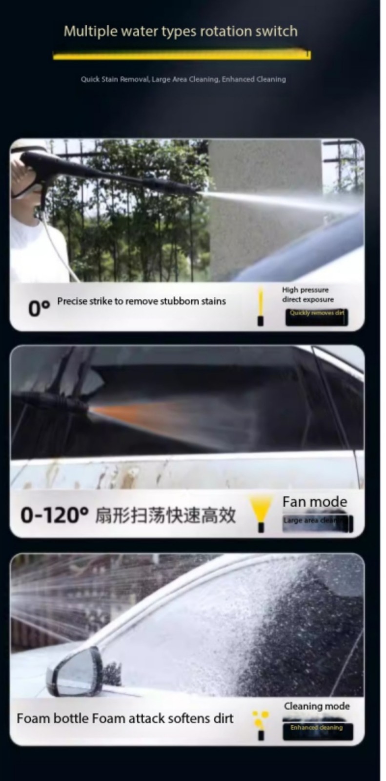 Car Wash Machine High-Pressure 220V Water Gun Floor Cleaning Pressure Pump Brush