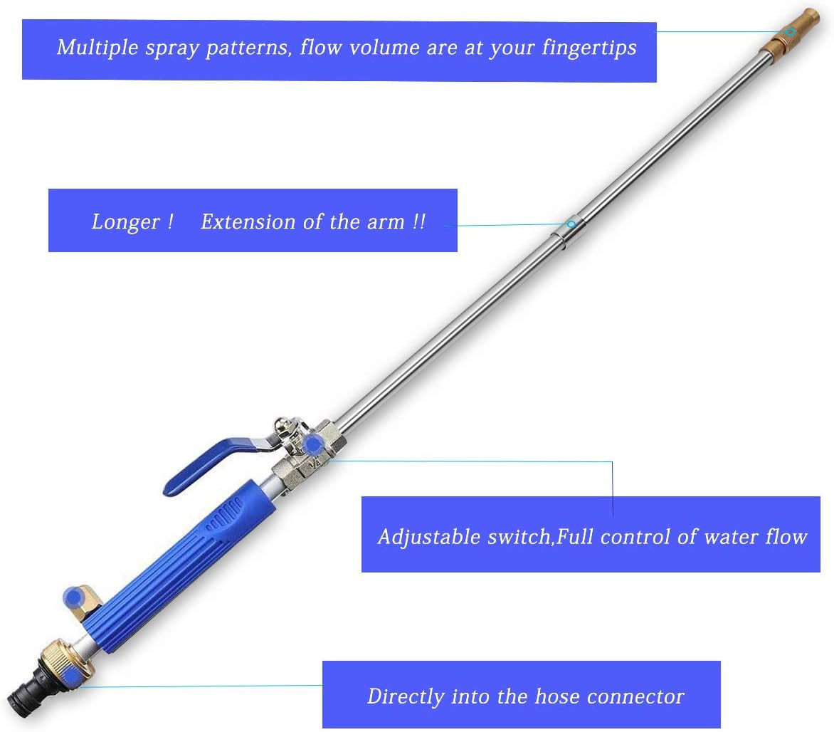 High Pressure Power Washer Wand, Watering Sprayer Cleaning Tool, Hydro Jet Water