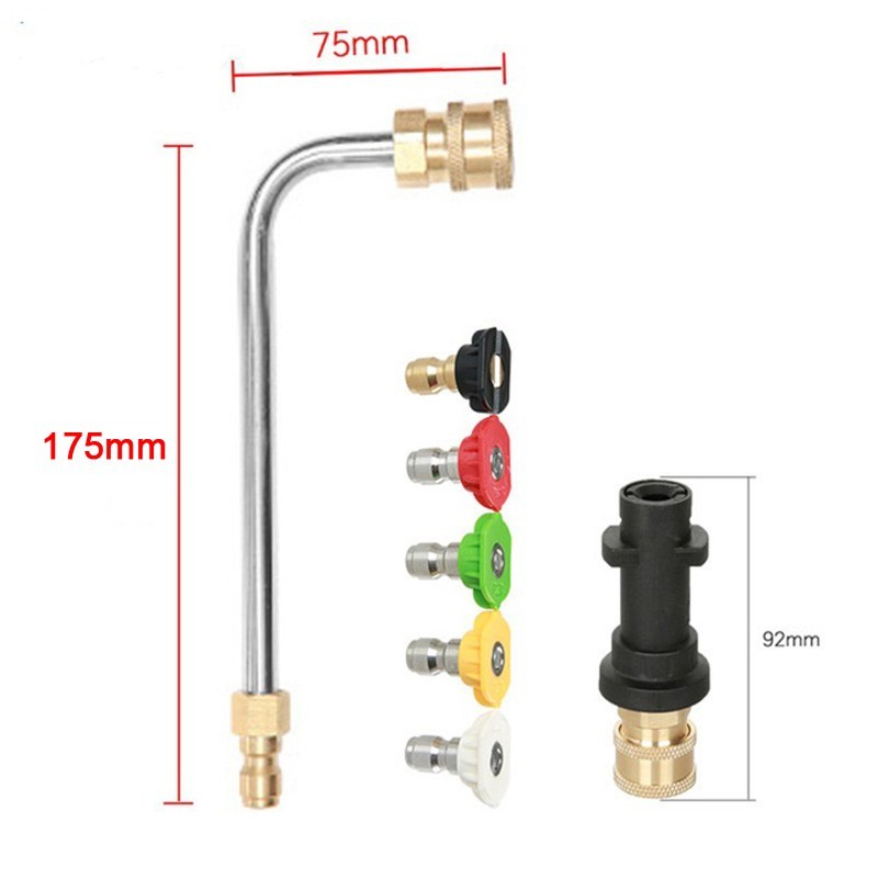 Parts Pressure washer kit Cleaner Nozzles Adapter Accessory Set Bent rod