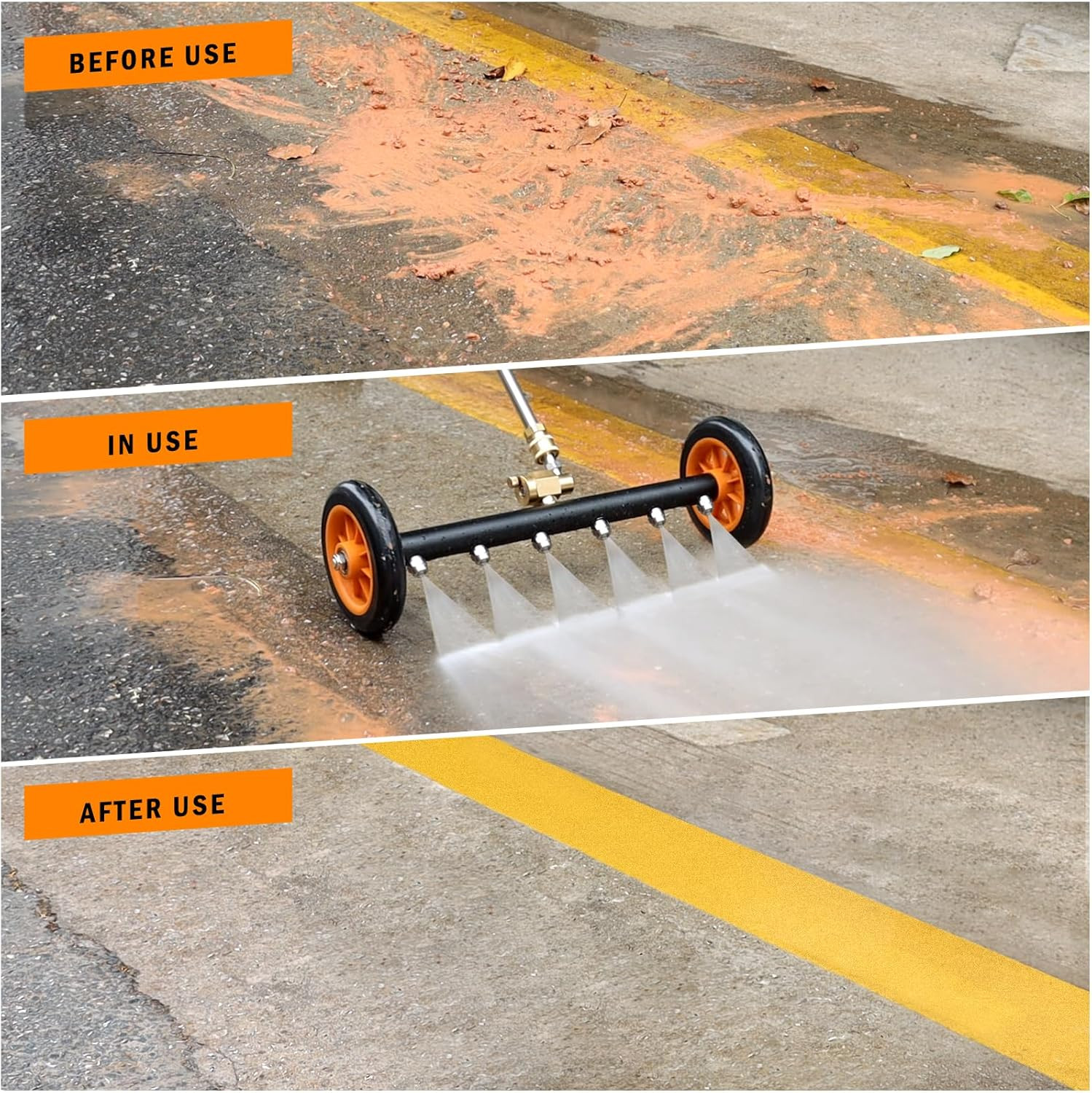 16″ Undercarriage Pressure Washer Attachment with Extension Wand, 4000 PSI