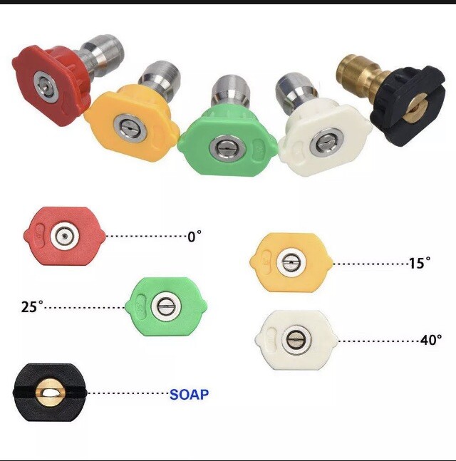 Surface Maxx Pressure Washer Spray Nozzles Tips Gas Electric 5 Pack 4500 PSI
