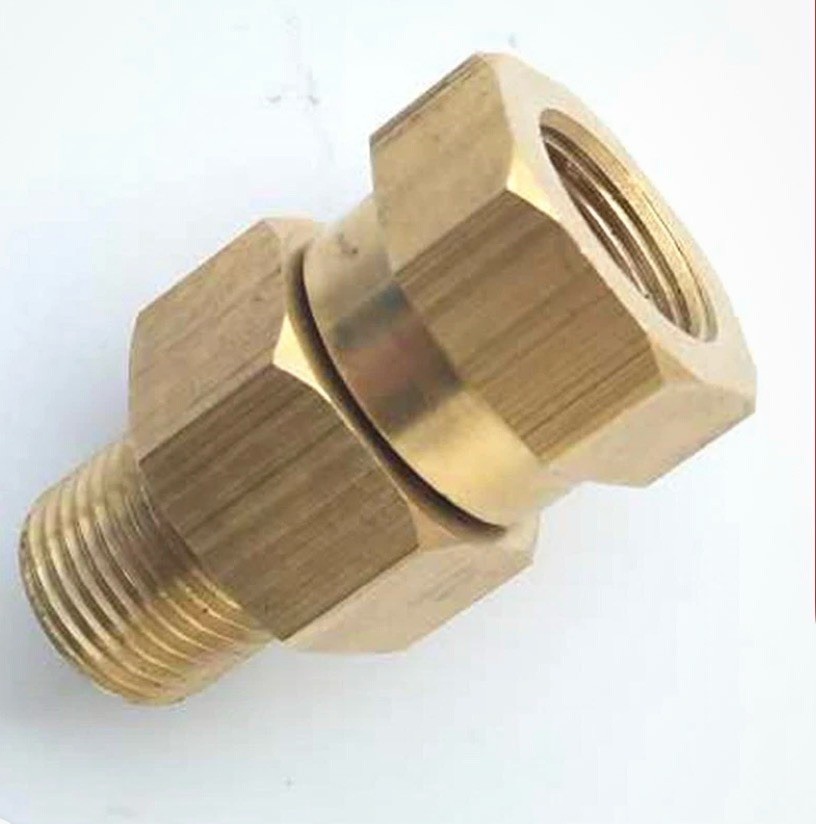4PCS Solid Brass Live Swivel 3/8 NPT x 3/8 NPT Pressure Washer 3000 PSI