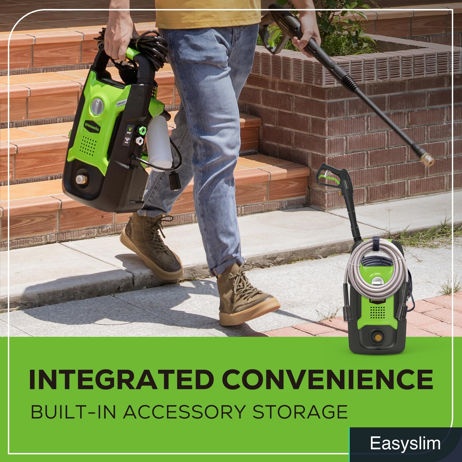 Electric Pressure Washer 1600 PSI 1.2 GPM Multiple Nozzles Included