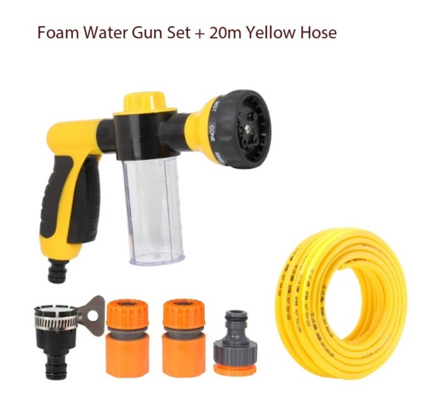 Automatic Foam Water Gun High Pressure Nozzle Jet Car Wash Hose Cleaning Tool