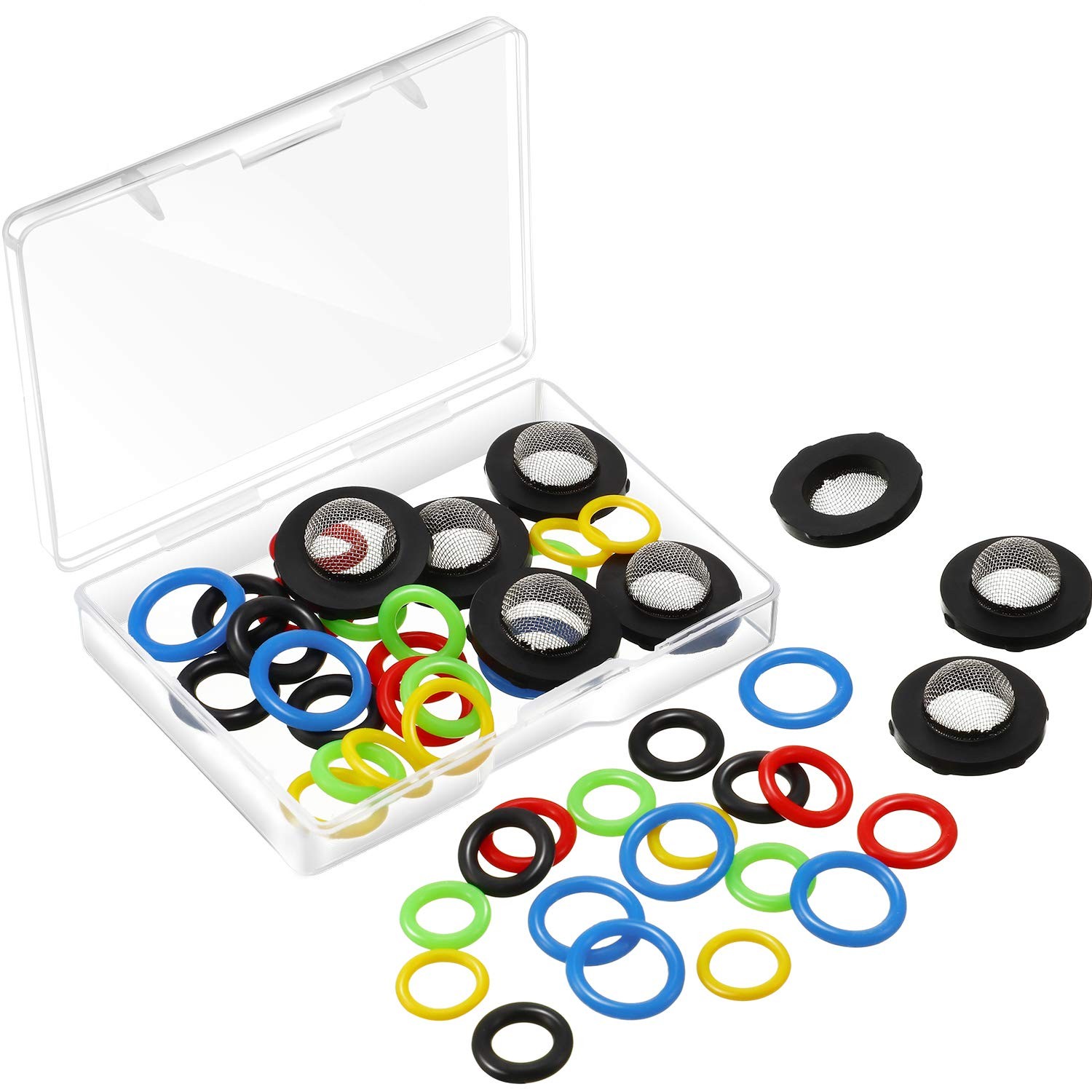 48 Pieces O-Ring Power Pressure Washer Kit 6 Sizes Sealing Stainless Steel Filte
