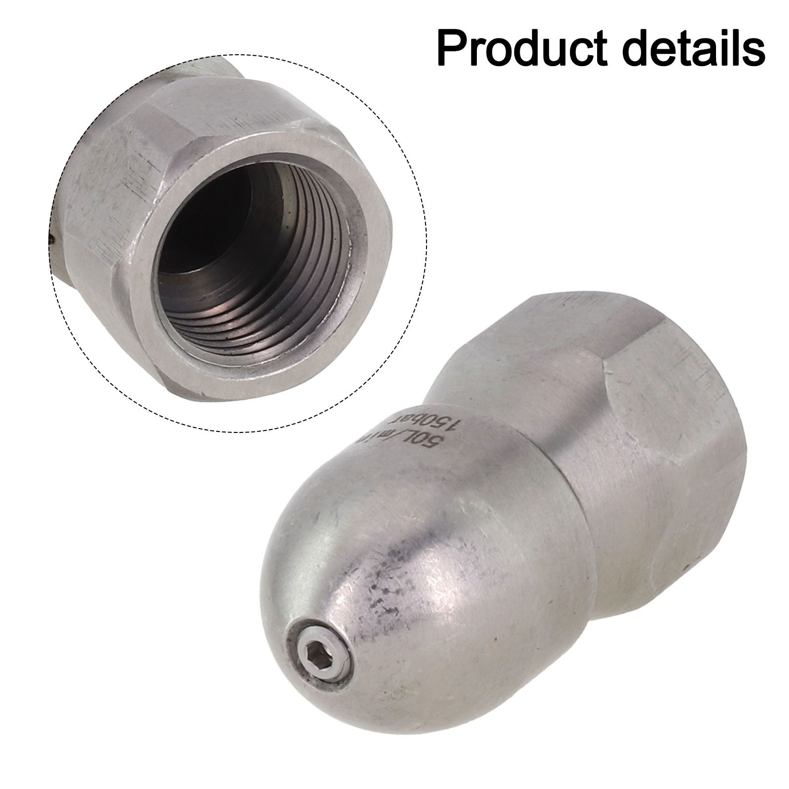 High Pressure Cleaning Nozzle with 12 Internal Thread Front and 1 Rear Design