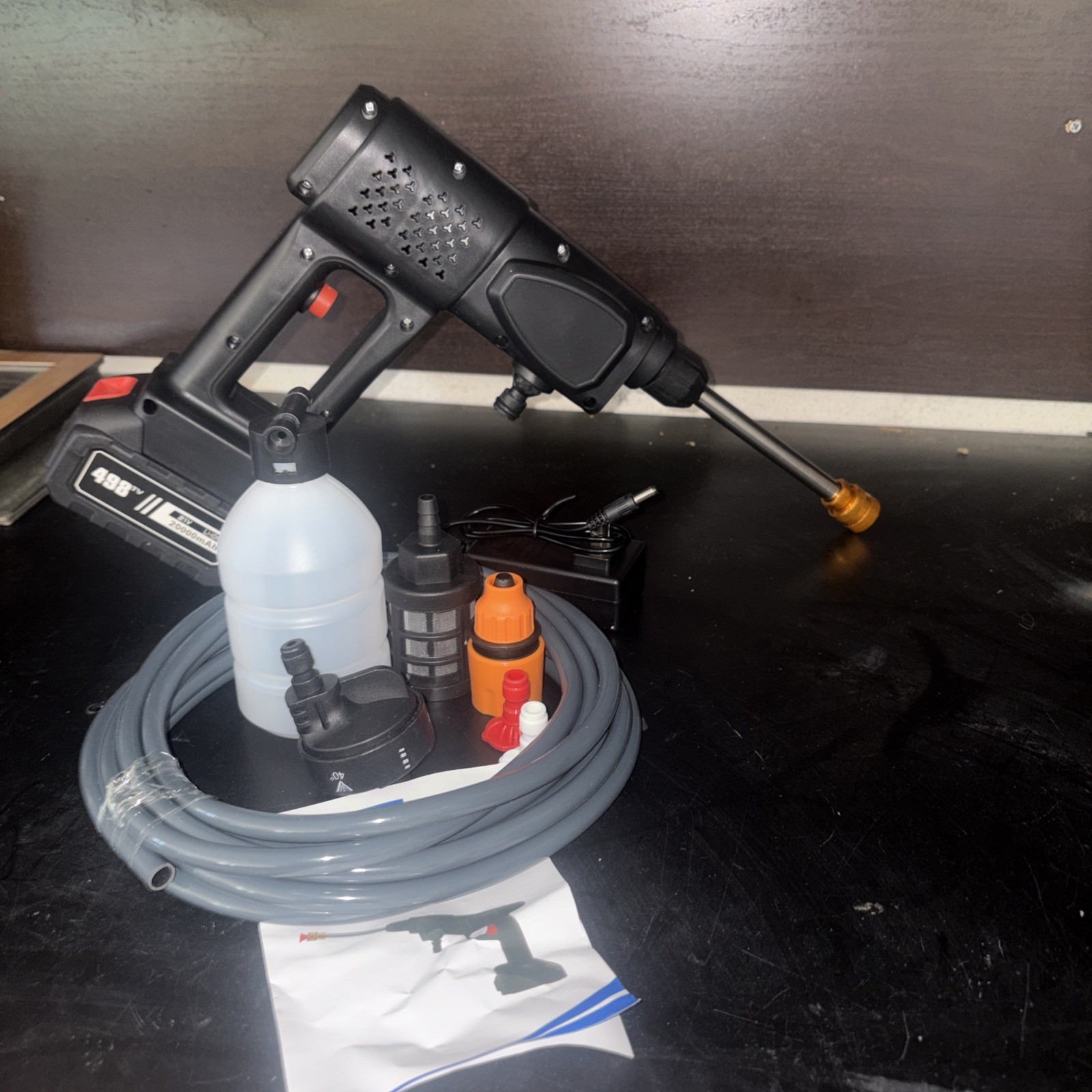 Cordless Portable Pressure Washer Kit w/ Battery charger & Hose