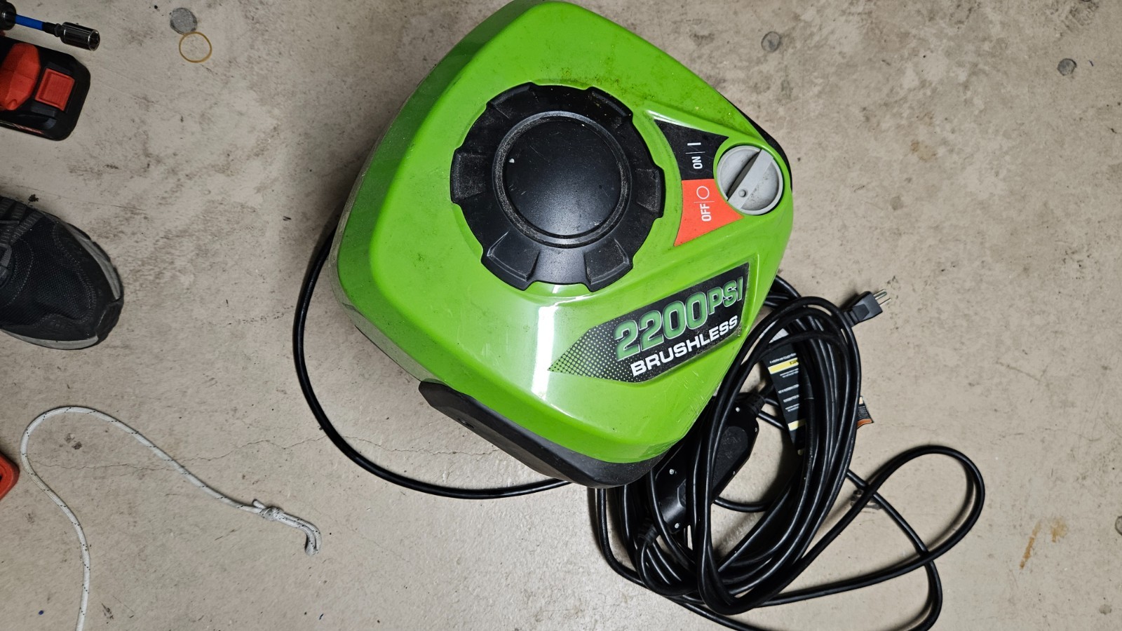 Parts – Greenworks PRO 2200 PSI Known Working Motor and Wiring. and GF plug