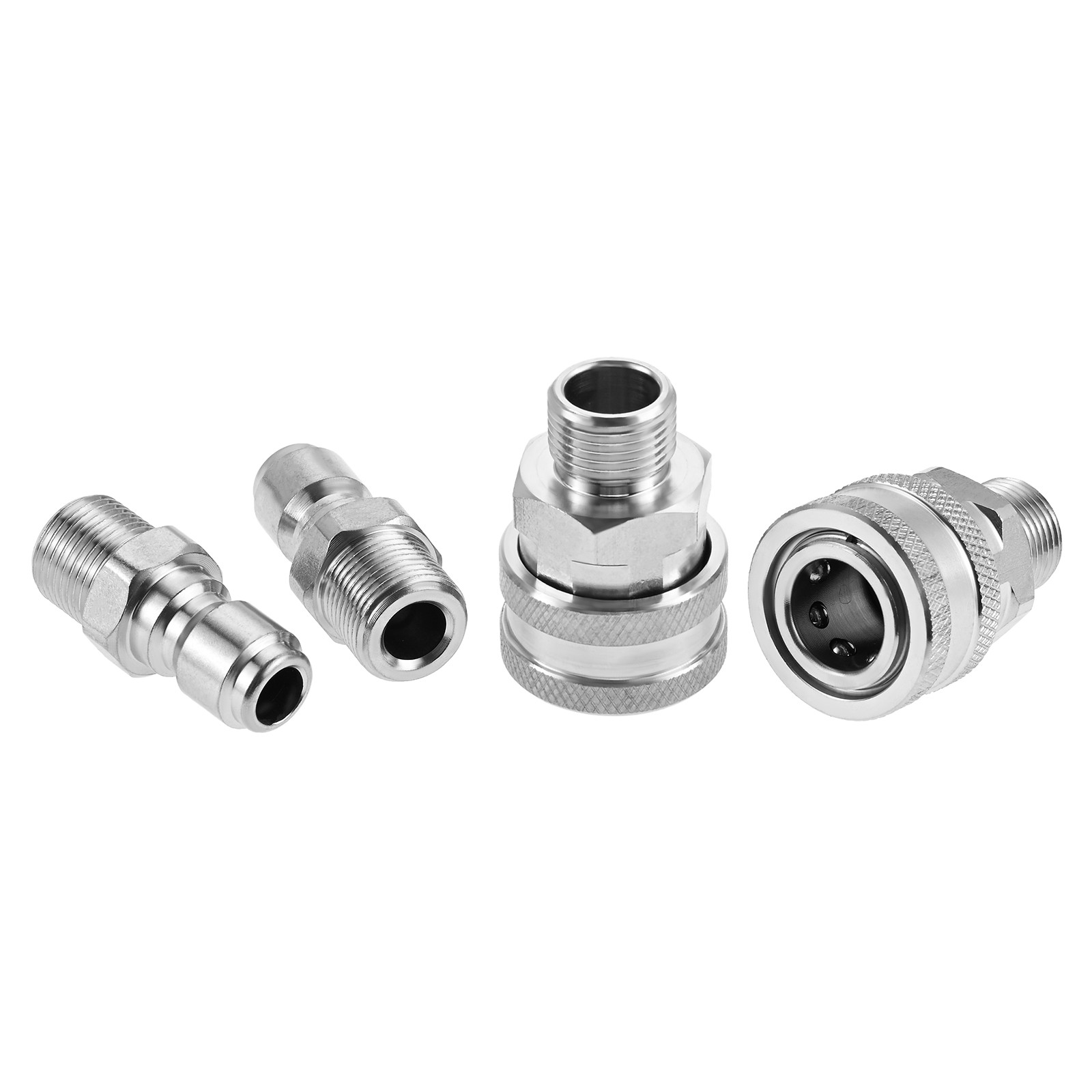 2 Sets 3/8″ Quick Connect Fittings 3/8″ Male NPT Thread Pressure Washer Adapter