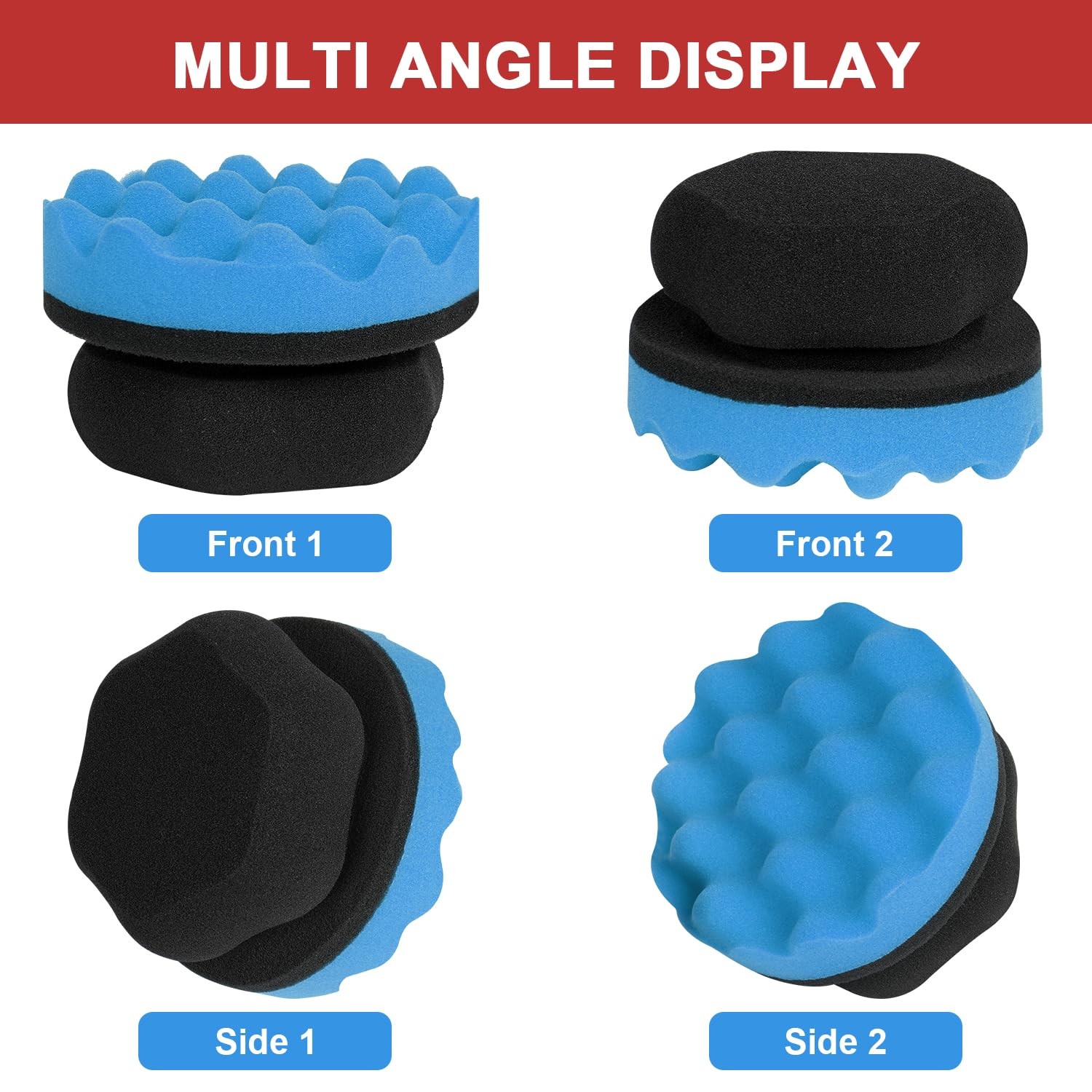 Large Tire Shine Applicator Pads Reusable Foam Sponge Tool for Detailing
