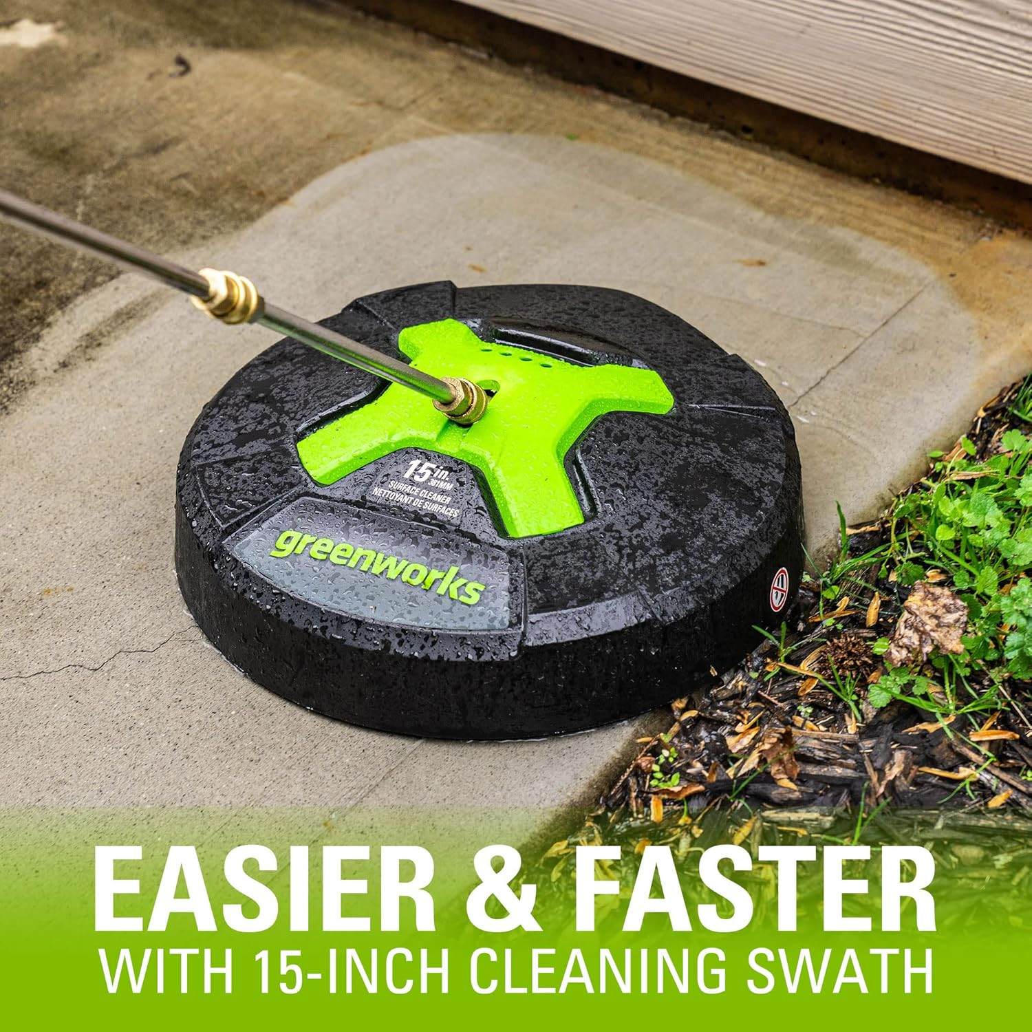 15″ Green Surface Cleaner with Extension – Effortless Cleaning Power