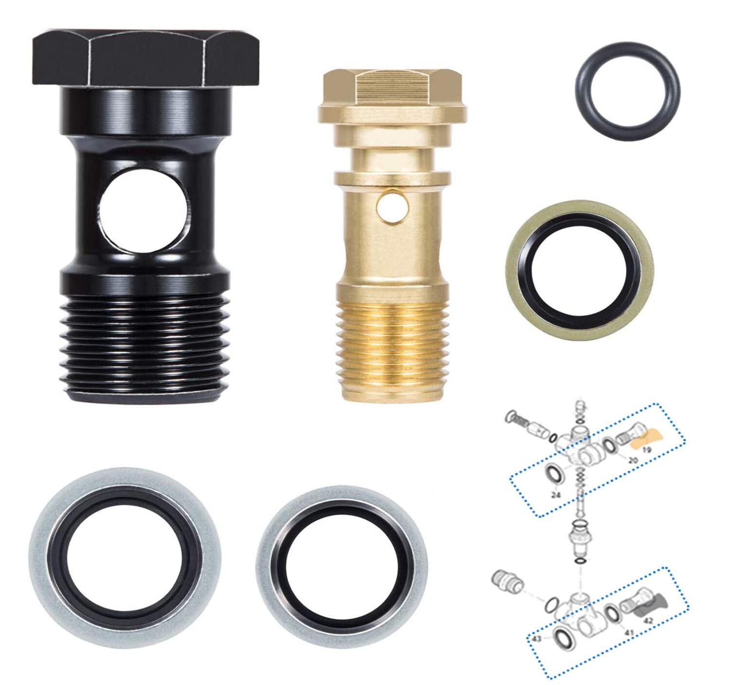 AR2119 Gymatic 3/B Unloader Mounting Bolt Set for XM and RK Series 3650 PSI