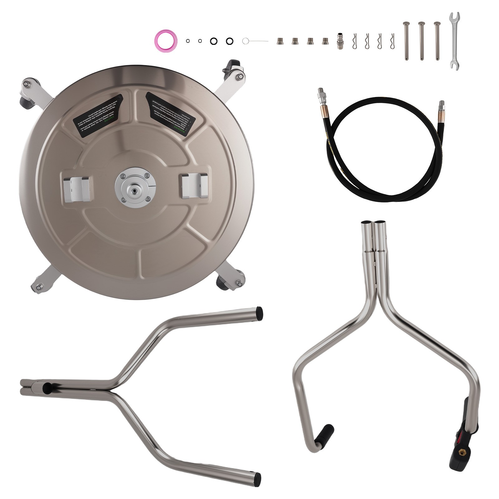 24 inch Pressure Washer Surface Cleaner Stainless Steel 4 Wheels Deck Clean