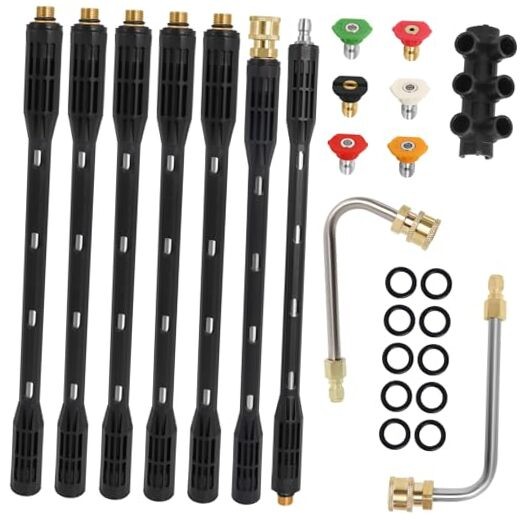 Upgraded Pressure Washer Extension Wand,Up to 115in,4000 PSI Gutter Cleaner