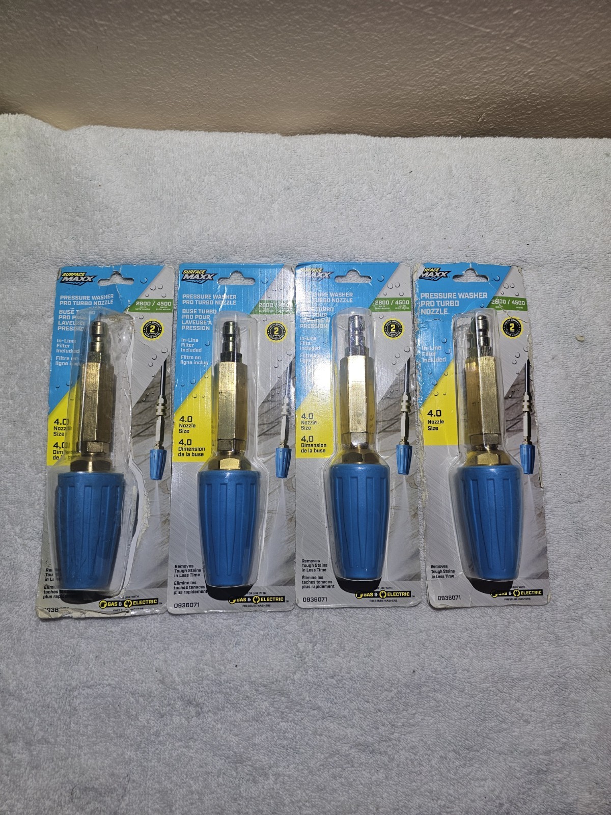 4 Surface Maxx Pressure Washer Pro Turbo Nozzle 4500 Max Psi 4.0
