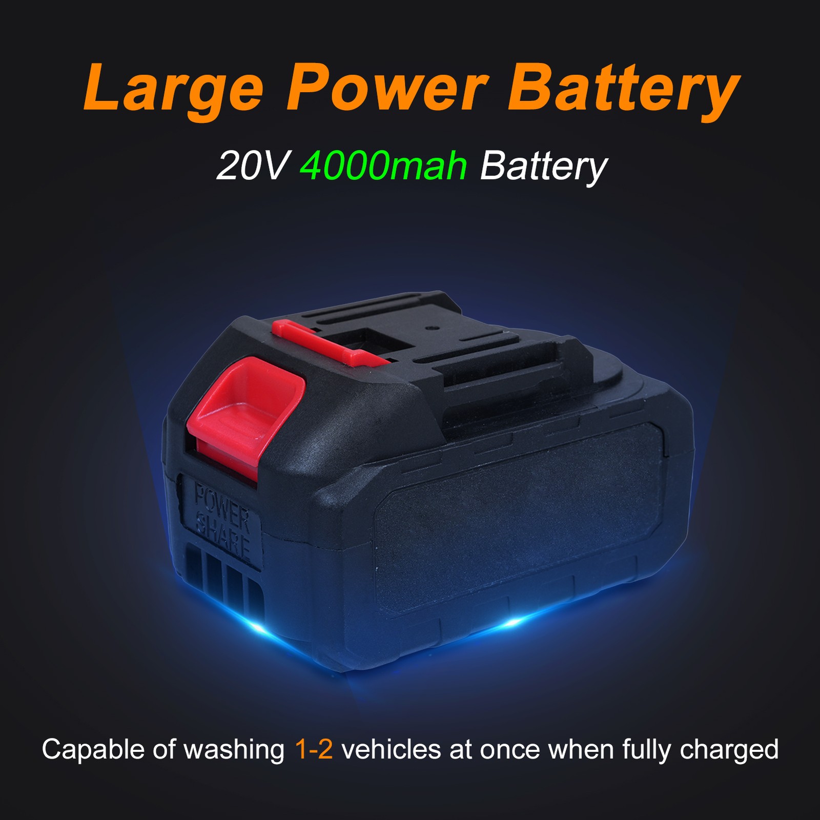 Pressure Washer 2.4MPa High-pressure Water Brushless Motor 3 Speed