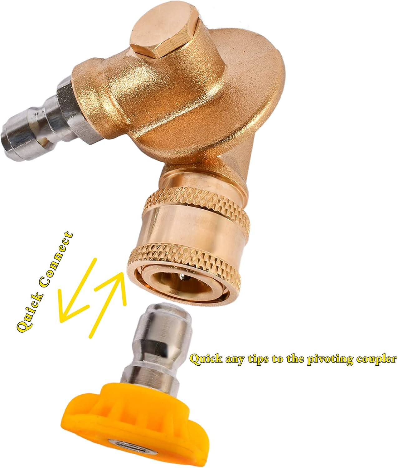 8 Pack 7 Angles Pressure Washer Pivoting Coupler Attachment Accessories Kit