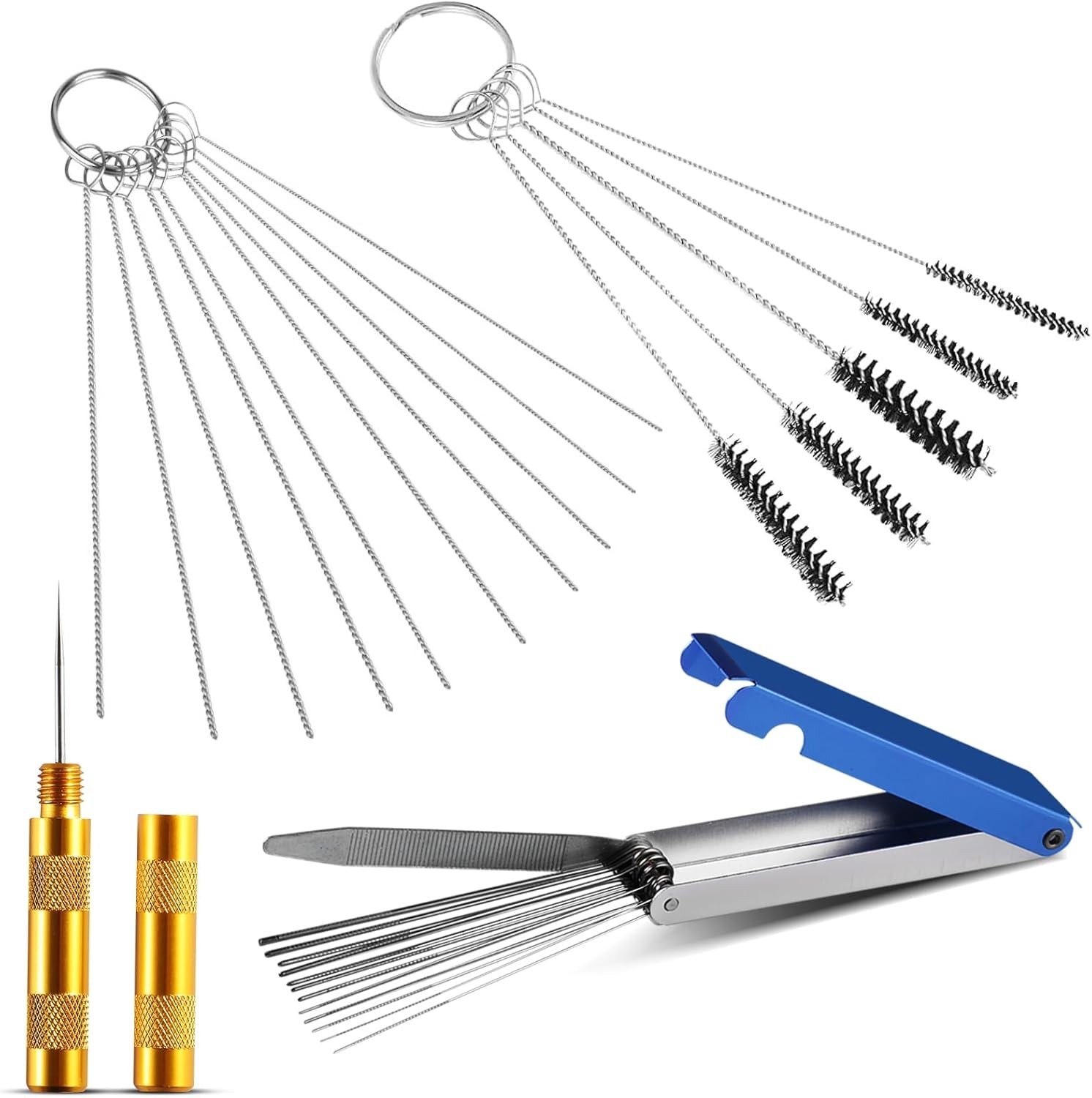 Carburetor Cleaning Kit, Torch Tip Cleaner, Stainless Steel 13 Clean Line Se…