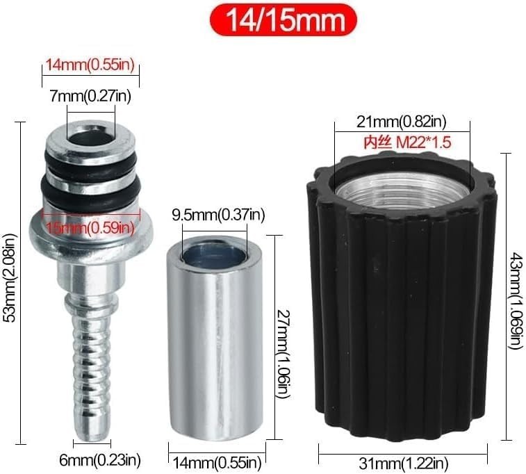High Pressure Washer Hose Repair Kit, Hose Washers Insert Fittings Car Washer Wa