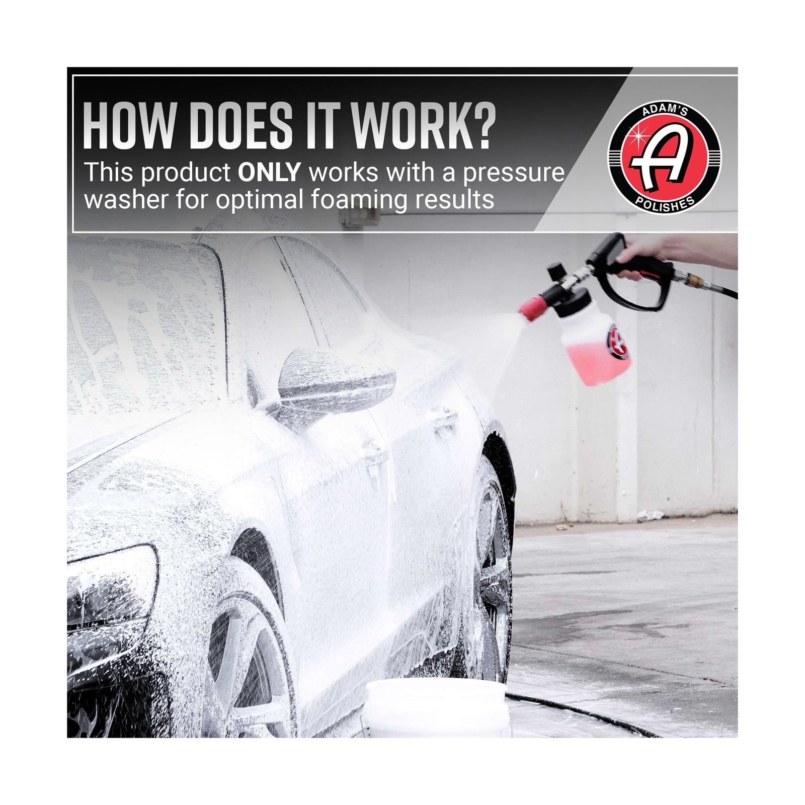 Adam’s Polishes Premium Foam Cannon – Soap Sprayer for Car Wash… USA FAST SHIP