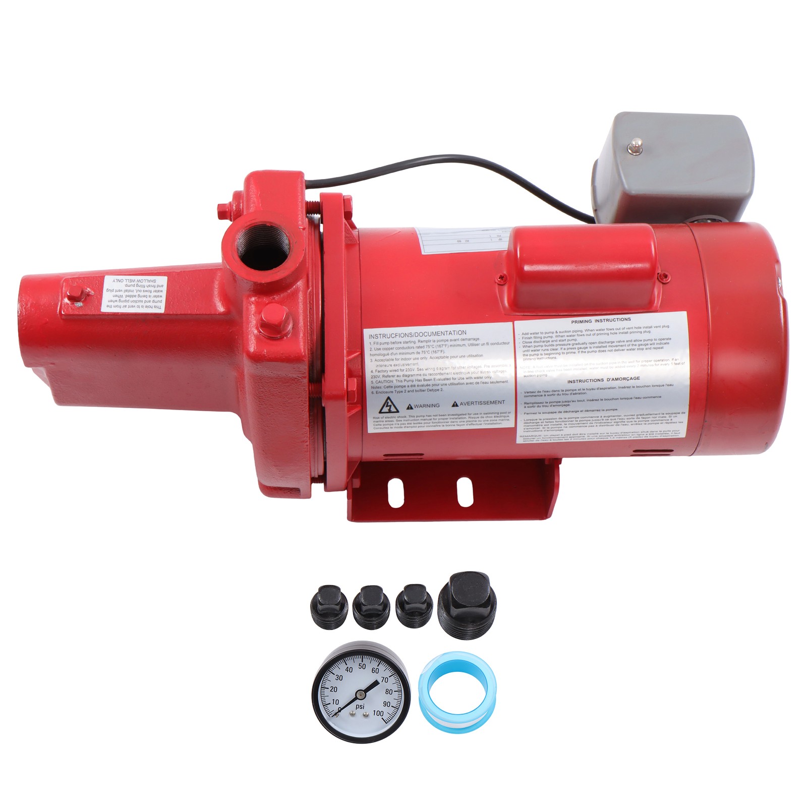 602208 Shallow Well Jet Pump 1 HP 23 GPM 115/230 Volt Cast Iron