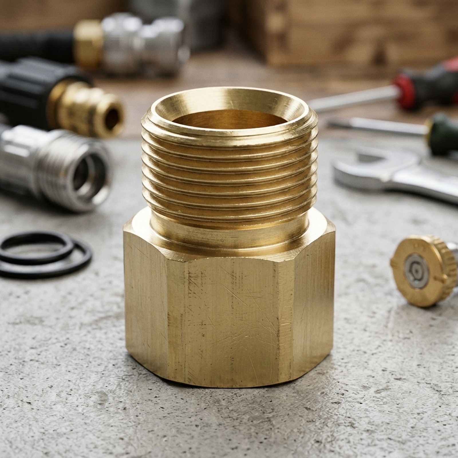 Adapter M22x1.5 1/2 Inch For Pressure Washer Pure Copper Adapter Female Metric