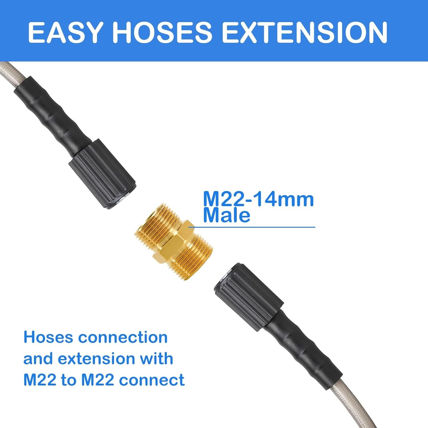 9-Pack Pressure Washer Adapter Set: M22 Quick Disconnect for Optimal Cleaning