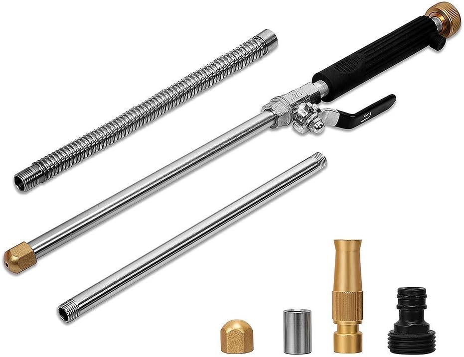 Hydro Jet High Pressure Power Washer: Extendable Stainless Steel Wand & Nozzle