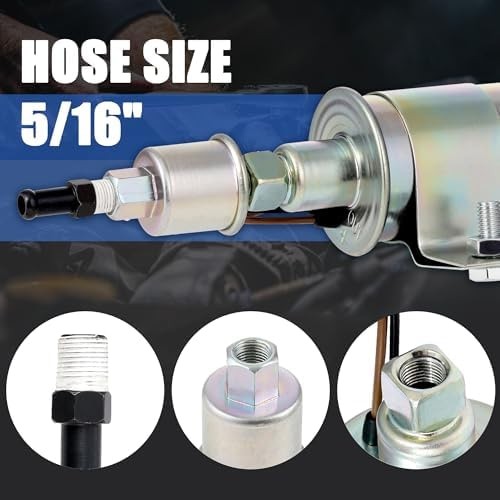 Electric Inline Fuel Pump Low Pressure for Carburetor Universal 5-9 psi 12 vo…