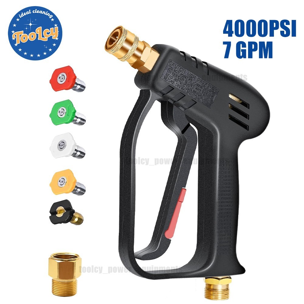 TOOLCY Pressure Washer Gun 4000 psi, Spray Tip Set, Fitting