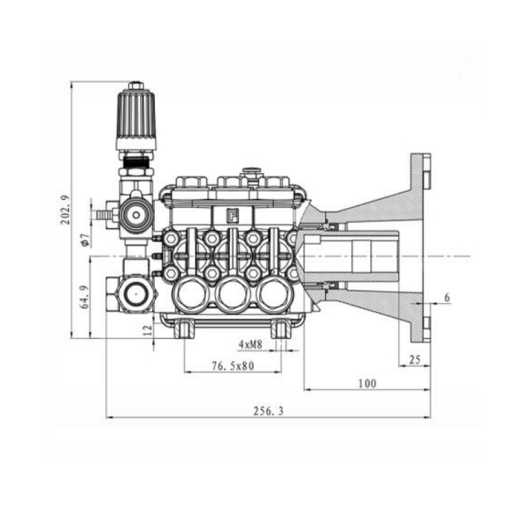 3000/4000/4400 PSI Pressure Power Washer Pump 4.0 GPM 1″ Hollow Shaft Water Pump