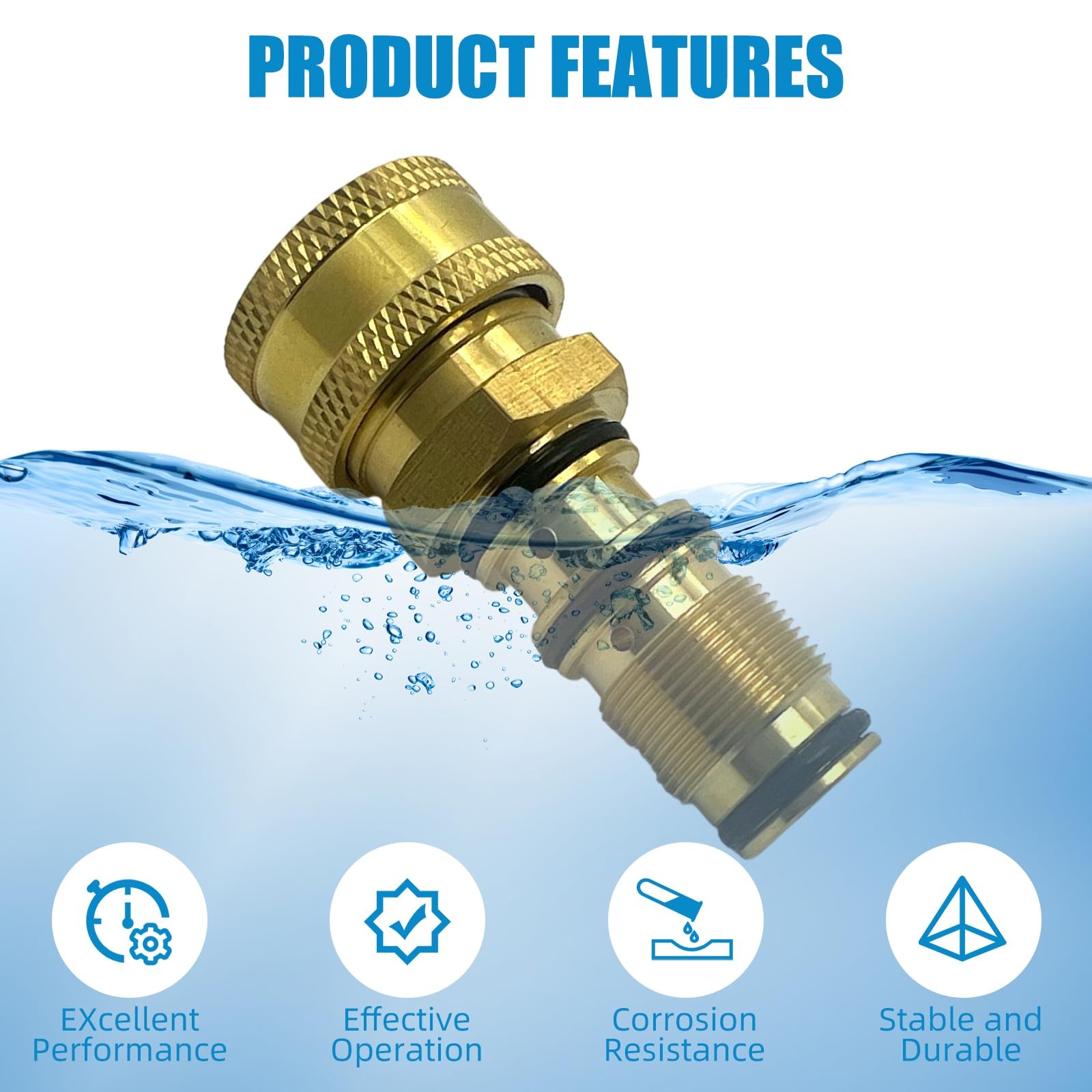 High Pressure Washer Pumps Water Outlet Kit Fitting with Pre-Installed O-Ring…