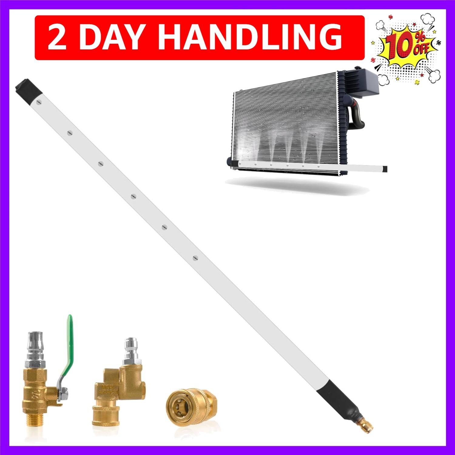 39” Radiator Cleaning Wand, 4500 PSI Stainless Steel Radiator Cleaner Wand w…