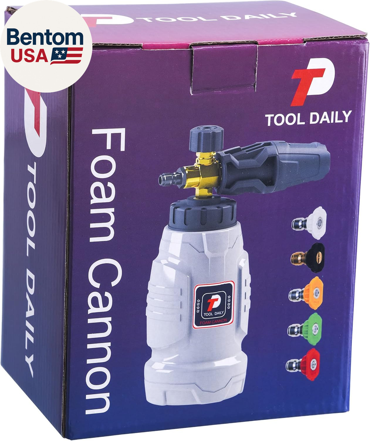 Foam Cannon, 1/4 Inch Quick Connect, Power Washer Foam Cannon with 5 Pressure Wa