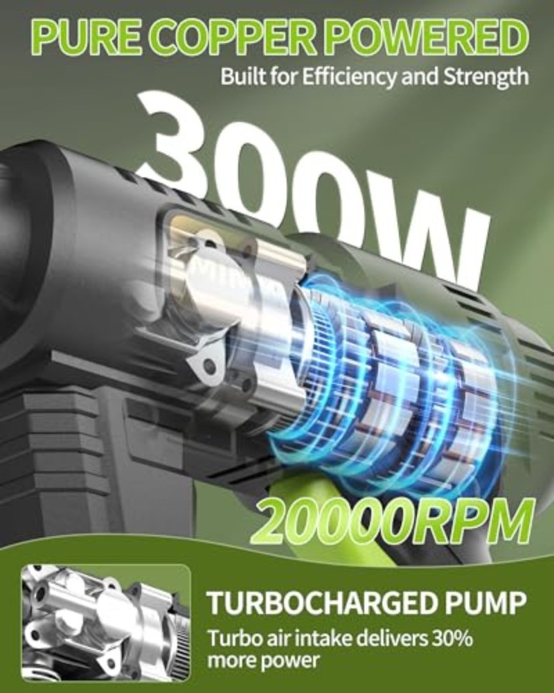 Cordless Pressure Washer Battery Powered; 990PSI Cordless Power Washer 6-in 1