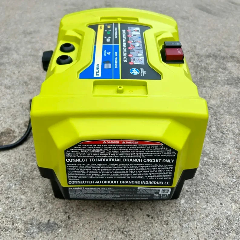 RYOBI 1200 PSI 1.8 GPM Cold Water Automotive Electric Pressure RY14AM12