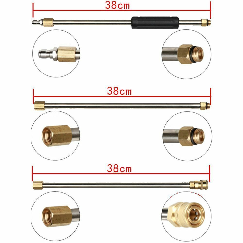 4000PSI High Pressure Washer Extension Wand Set Telescopic Lance w/ Spray Nozzle